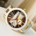 Executive Dual Time Lady Chocolate Dial