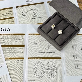 Бриллиантовые пусеты 1.10 / 1.11 ct.
