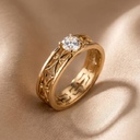 Кольцо Saint Bones с бриллиантом 0.35 ct