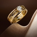 Кольцо Saint Bones с бриллиантом 0.35 ct
