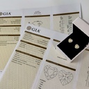 Бриллиантовые пусеты 2.01/2.02 Ct. GIA