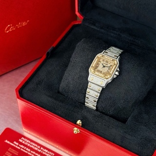 Santos Automatic Two Tone Steel and Yellow Gold Diamond