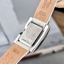 Ladies Rectangular White Gold