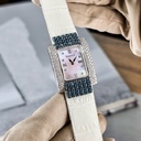 Ladies Rectangular White Gold