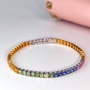 Теннисный браслет с Сапфирами 10.56 ct и бpиллиантами 0.10 ct