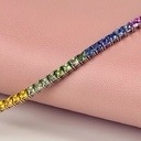 Теннисный браслет с Сапфирами 10.56 ct и бpиллиантами 0.10 ct