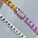 Теннисный браслет с Сапфирами 10.56 ct и бpиллиантами 0.10 ct