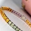 Теннисный браслет с Сапфирами 10.56 ct и бpиллиантами 0.10 ct