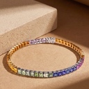 Теннисный браслет с Сапфирами 10.56 ct и бpиллиантами 0.10 ct