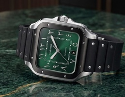 SANTOS DE CARTIER ARABIC GREEN DIAL 40MM