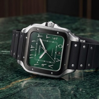 SANTOS DE CARTIER ARABIC GREEN DIAL 40MM