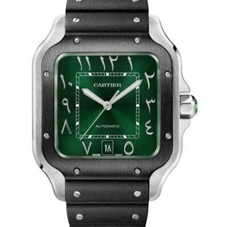 SANTOS DE CARTIER ARABIC GREEN DIAL 40MM