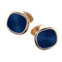 Запонки  Patek Philippe Golden Ellipse Blue Cufflinks