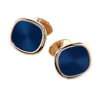 Запонки  Patek Philippe Golden Ellipse Blue Cufflinks