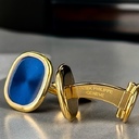 Запонки  Patek Philippe Golden Ellipse Blue Cufflinks