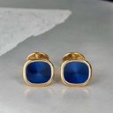 Запонки  Patek Philippe Golden Ellipse Blue Cufflinks