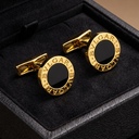 Запонки BVLGARI с чёрным ониксом