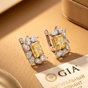 Серьги с двумя натуральными бриллиантами 4,01 ct
