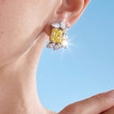 Серьги с двумя натуральными бриллиантами 4,01 ct