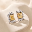 Серьги с двумя натуральными бриллиантами 4,01 ct