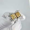 Серьги с двумя натуральными бриллиантами 4,01 ct