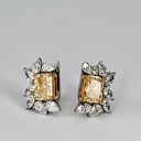 Серьги с двумя натуральными бриллиантами 4,01 ct