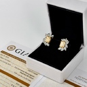 Серьги с двумя натуральными бриллиантами 4,01 ct