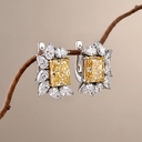 Серьги с двумя натуральными бриллиантами 4,01 ct