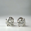 Серьги с натуральными бриллиантами 3,40 ct