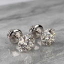 Серьги с натуральными бриллиантами 3,40 ct