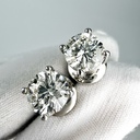 Серьги с натуральными бриллиантами 2,02 ct