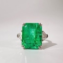 Кольцо с колумбийским изумрудом 7,59 ct и бриллиантами GIA