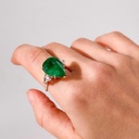 Кольцо с колумбийским изумрудом 8,16 ct и бриллиантами GIA