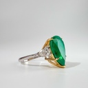 Кольцо с колумбийским изумрудом 8,16 ct и бриллиантами GIA