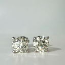 Пусеты с бриллиантами 3.40 Ct. GIA