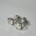 Пусеты с натуральными бриллиантами 2.03 ct. GIA