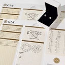 Пусеты с натуральными бриллиантами 2.03 ct. GIA