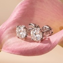 Пусеты с натуральными бриллиантами 2.03 ct. GIA