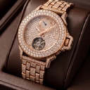 Limited Edition Rose Gold Full Pavé Diamonds Tourbillon