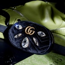 Gucci - Поясная сумка GG Marmont Crystal & Velvet Belt Bag Black Size 85