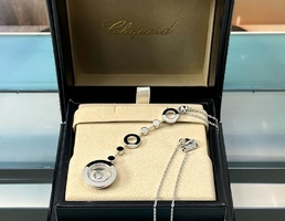 Подвеска Chopard - Happy Spirit 18k White Gold Diamond Drop Pendant Necklace