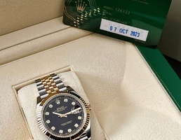 DATEJUST 41 YELLOW ROLESOR JUBILEE Black Diamond Dial