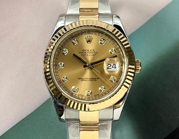 DATEJUST 41 YELLOW ROLESOR JUBILEE Black Diamond Dial